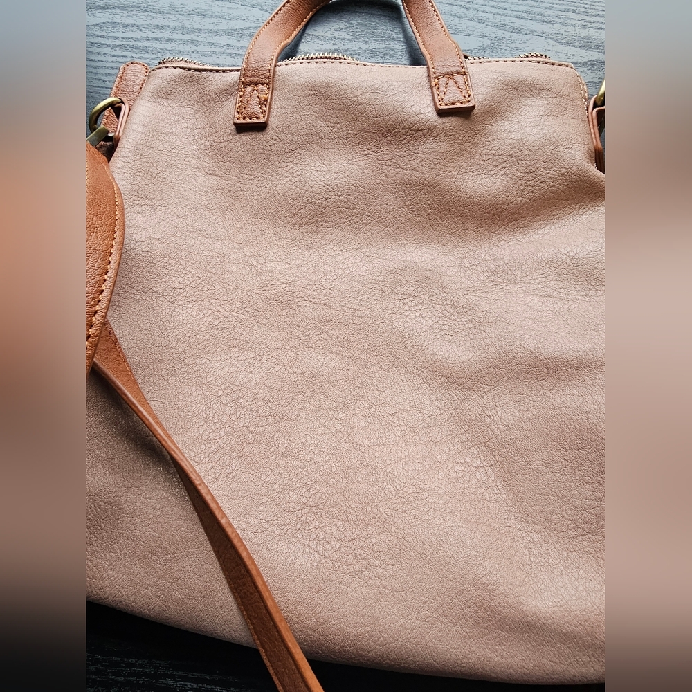 Antik Kraft Pinkish Tan Faux Leather Purse OS